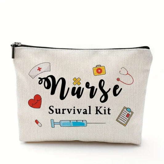 Leopard Canvas Nurse Supply Pouch.