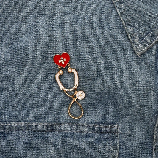 Diamant-Stethoskop Pro Ehrenanstecknadel – Be Dr.Fashion