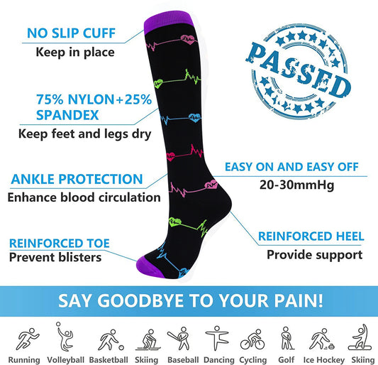 All-Day Comfort Nurse Compression Socks
