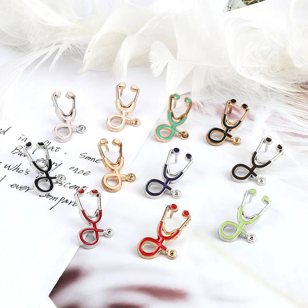 Colorful Doctor Stethoscope Brooch