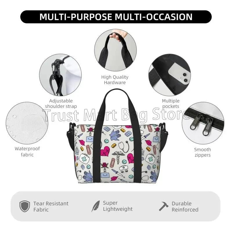 Everyday Nurse Travel Weekender Duffle. - Be Dr.Fashion