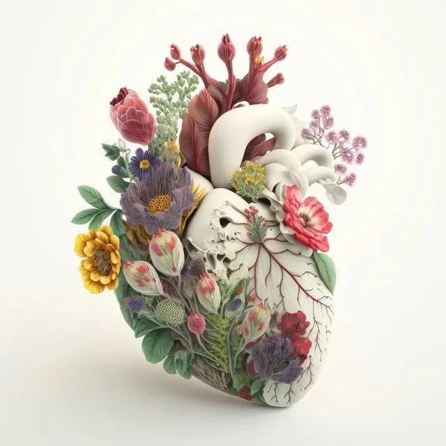 Floral Anatomy Canvas Art Decor - Be Dr.Fashion