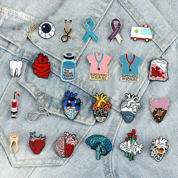 Charming Medical Brooch Pins