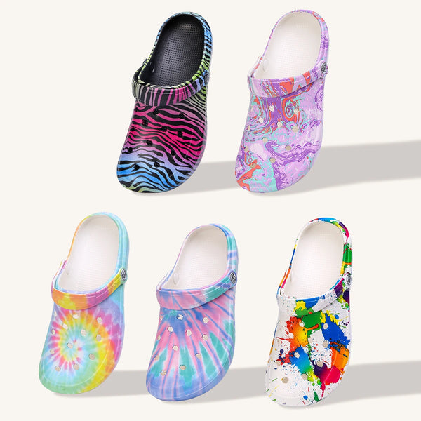 Tiedye Medical Nurse Clogs