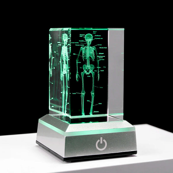 Crystal Skeleton Cube Ornament