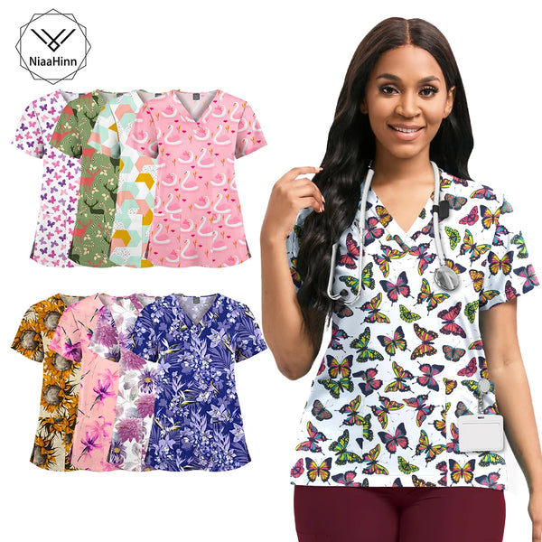 Stylish Nurse Scrub Tops