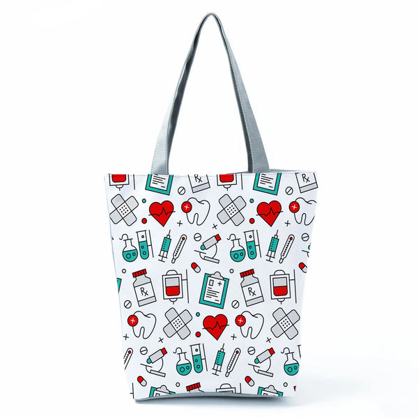 Eco-Friendly Cartoon Nurse Handbags