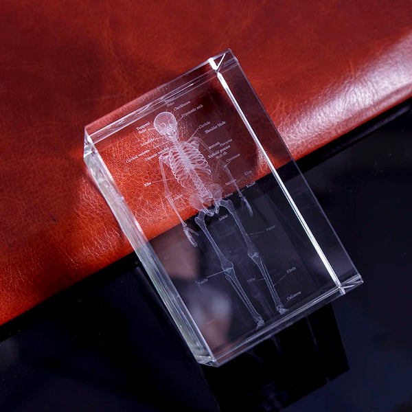 Crystal Skeleton Cube Ornament