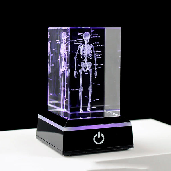 Crystal Skeleton Cube Ornament