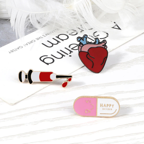 Charming Medical Brooch Pins